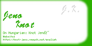 jeno knot business card